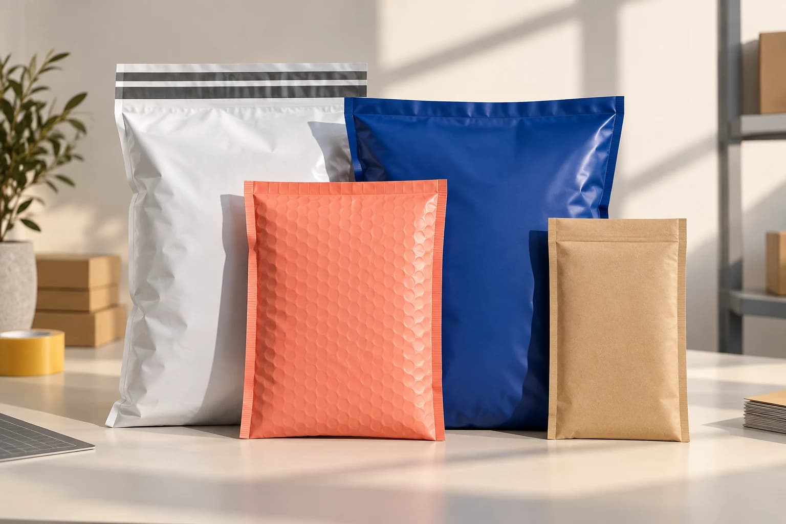 Custom poly, padded and protective shipping mailers