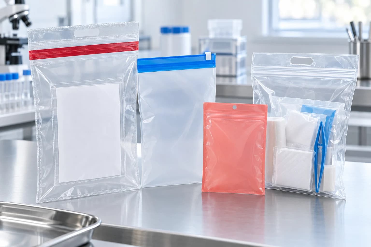 Secondary-use medical and laboratory bag formats